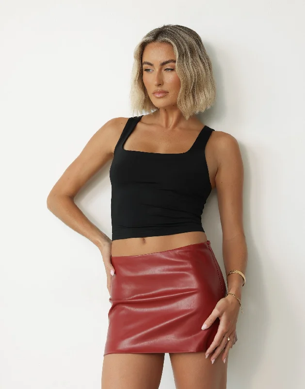 Paris Mini Skirt (Dark Merlot)