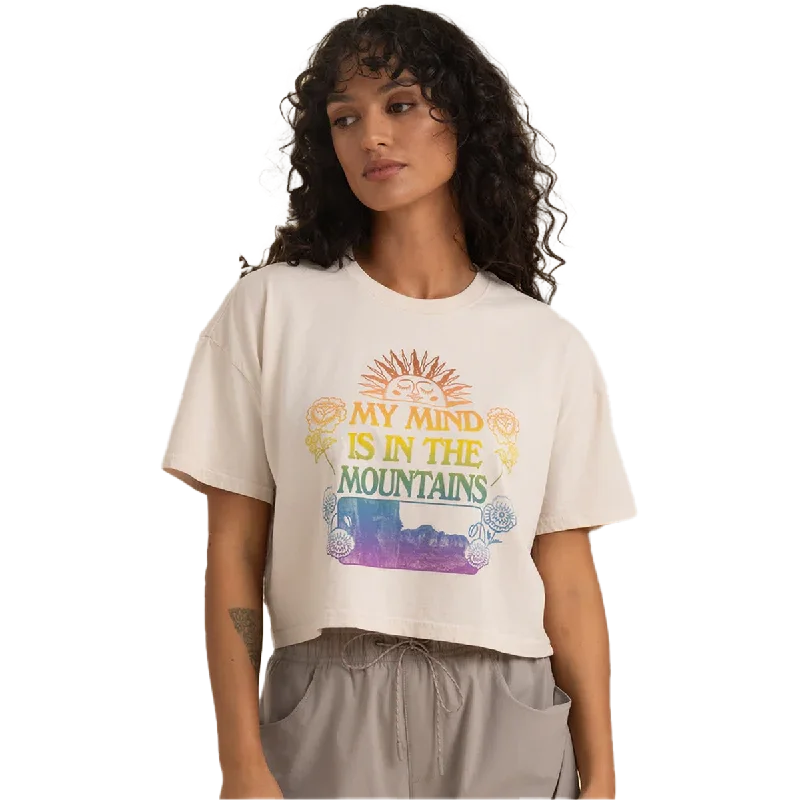 Women Mountian Cropped Boxy Tee