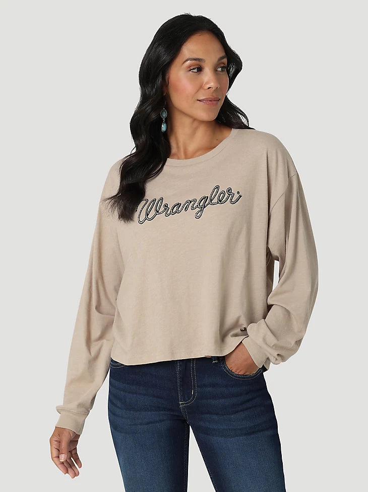 Wrangler Rope Logo Crop Tee