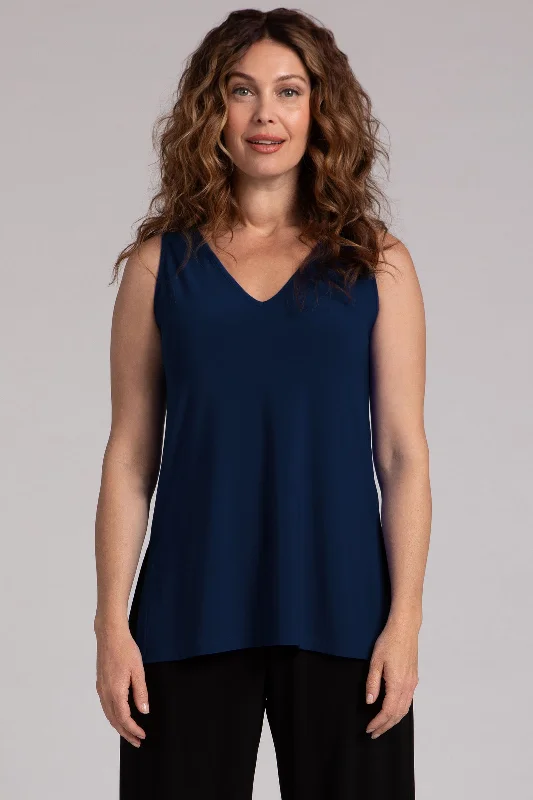 Go To V-Neck Tank Relax | Navy