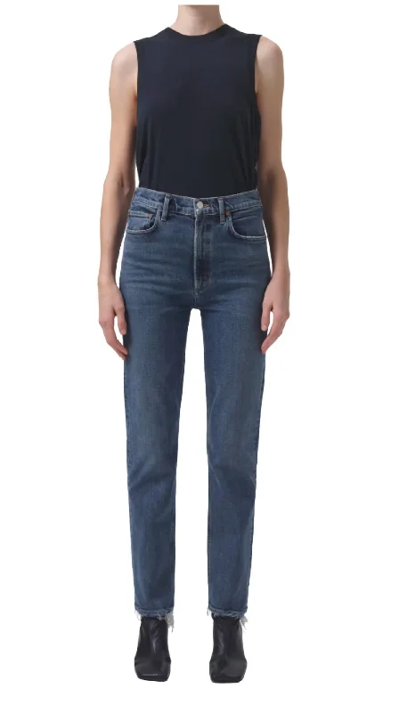 High Rise Stovepipe Jeans In Captivate