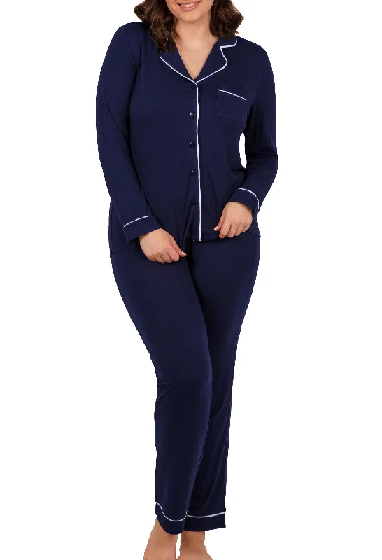 Navy Buttery Soft Bamboo Pyjama Set