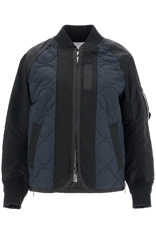 SACAI hybrid nylon and ripstop jacket