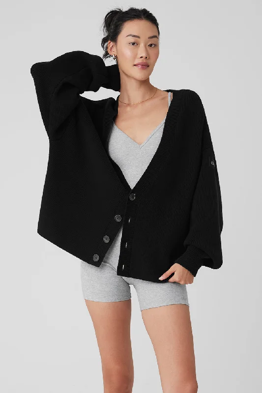 Scholar Cardigan Sweater - Black