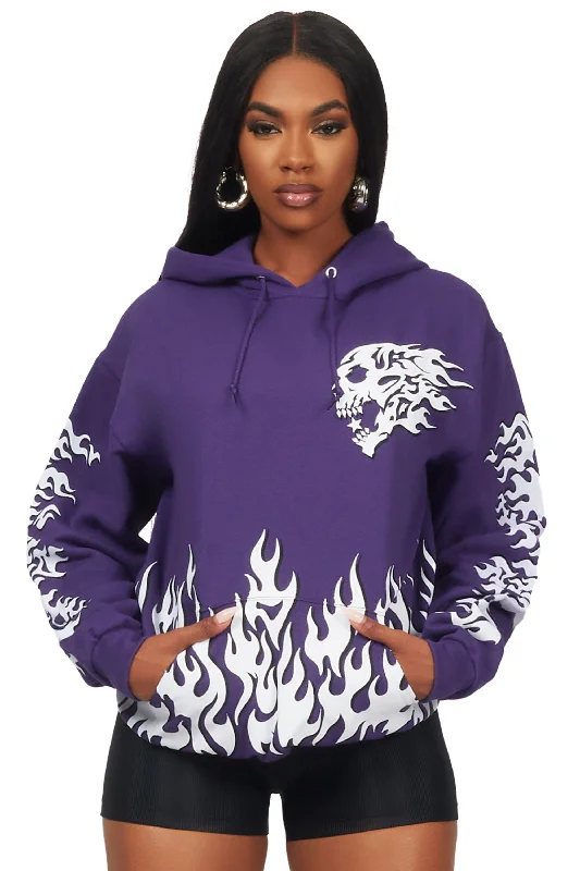 Cordajah Purple Oversized Hoodie