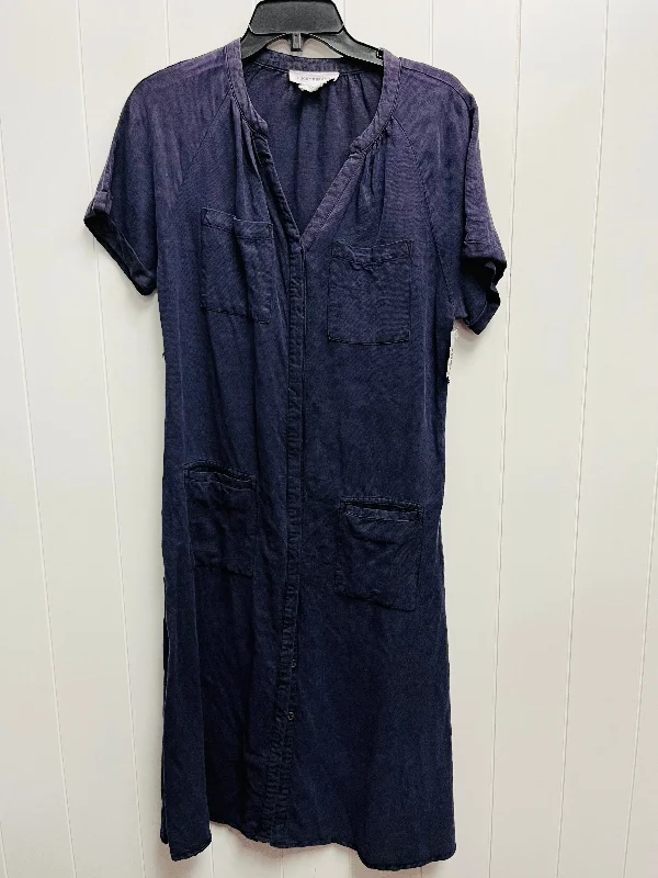 Dress Casual Midi By Lucky Brand In Navy, Size: S