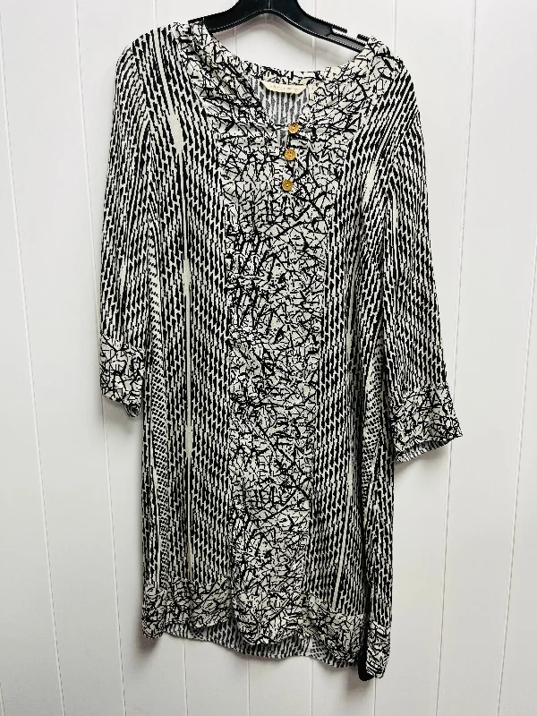 Dress Casual Midi By Soft Surroundings In Black & Cream, Size: S