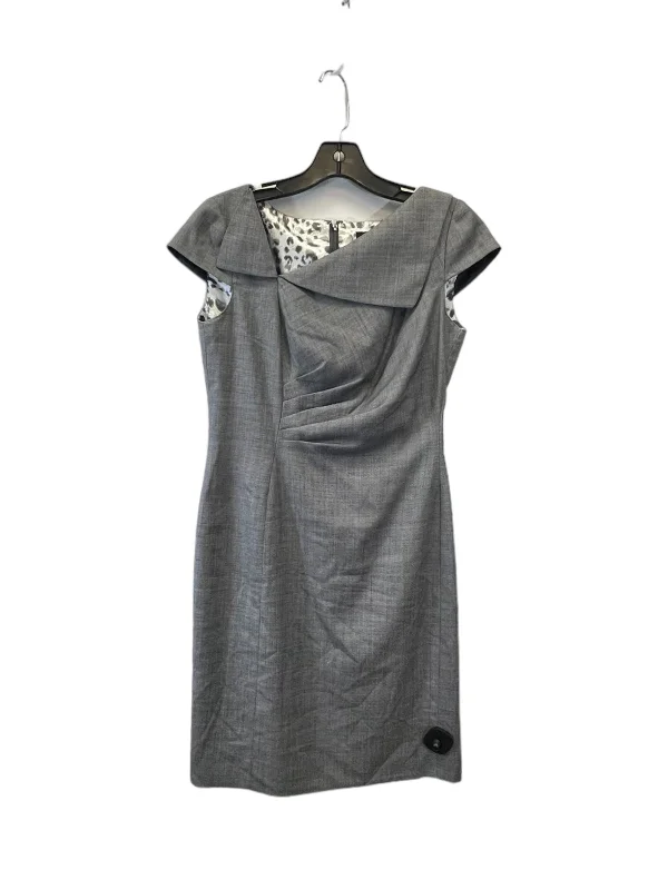 Dress Casual Midi By Tahari By Arthur Levine In Grey, Size: Petite   Xs