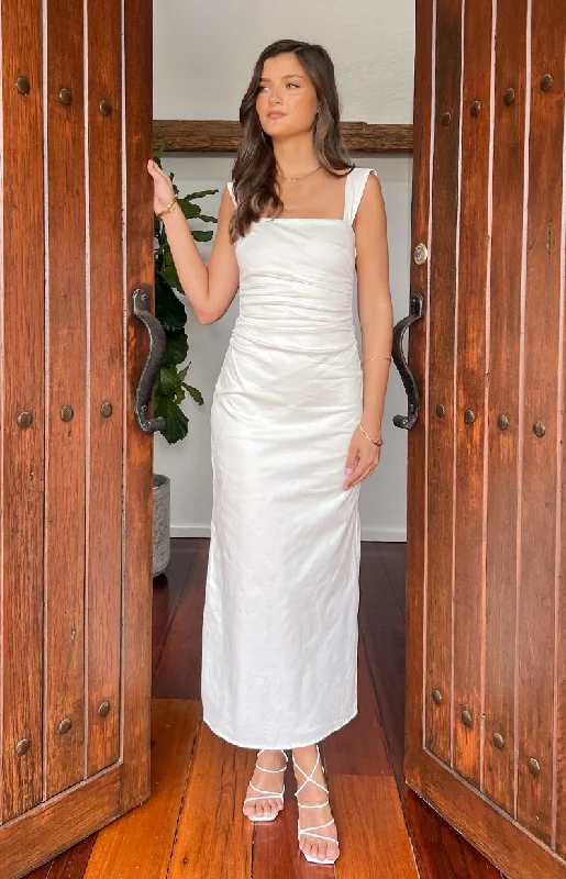 Angelic Aura White Maxi Dress