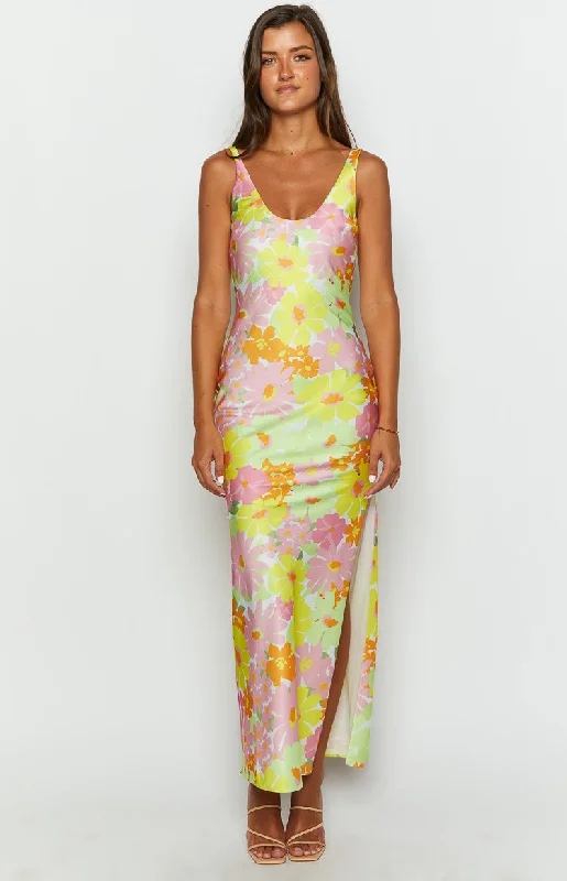 Jovie Yellow Floral Maxi Dress